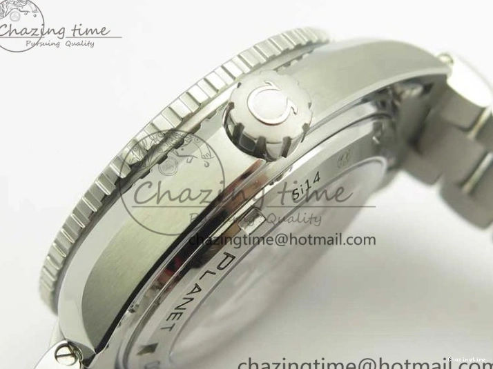 0306 Planet Ocean 600M Co-Axial GMT 43.5mm VSF 1:1 Best Edition Black Dial Orange Markers on SS Bracelet A8605 Super Clone Elegant 8024